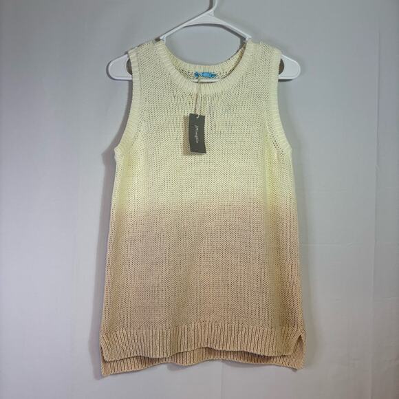 NWT J McLaughlin Alto Cream Beige Ombré Sleeveless Knit Top Size Medium N0278 - Picture 1 of 7
